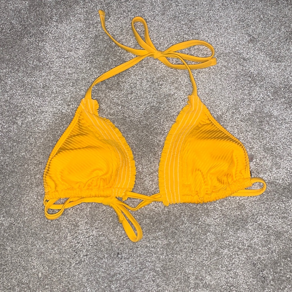 yellow target bikini top